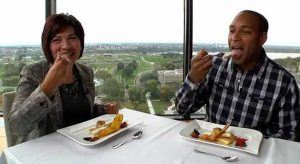 Joanne and richard enjoying dessert