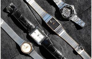 Canadian business etiquette expert and image consultant Terry Pithers' large collection of wrist watches 